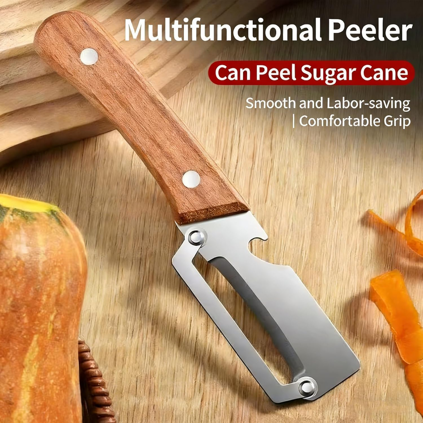 🥩Peel in Seconds – Sharp Stainless Steel Multi-Use Kitchen Peeler