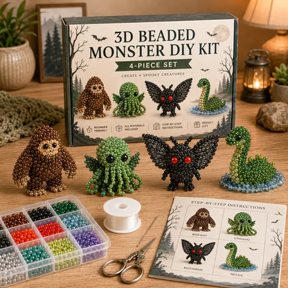 🔥🧵✨ Tiny 3D Beaded Animal DIY Kit（Unfinished Product）