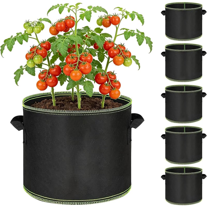 Eeveryvaven 5-Pack 5 Gallon Grow Bags