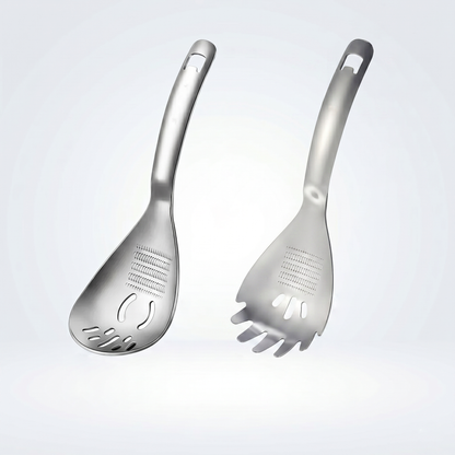 🥄Ultimate Multi-purpose Kitchen Spoon | Pro-Grade 304 Stainless Steel Grater, Masher, Pasta Server & More⭐